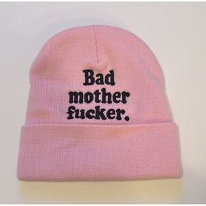 Bad Mother Fucke* Beanie Hat Pink NWT
